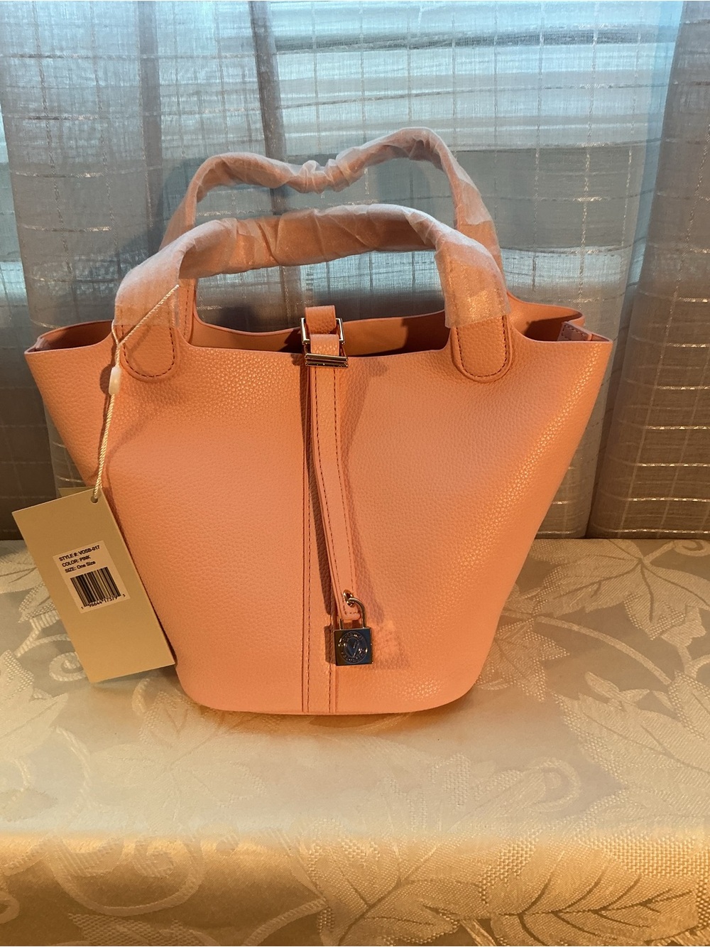 Valentino Orlandi Blush Pink Pebbled Leather Tote